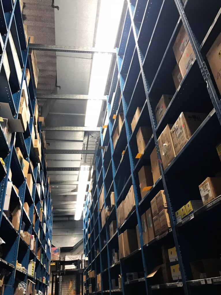 Shelves of stock